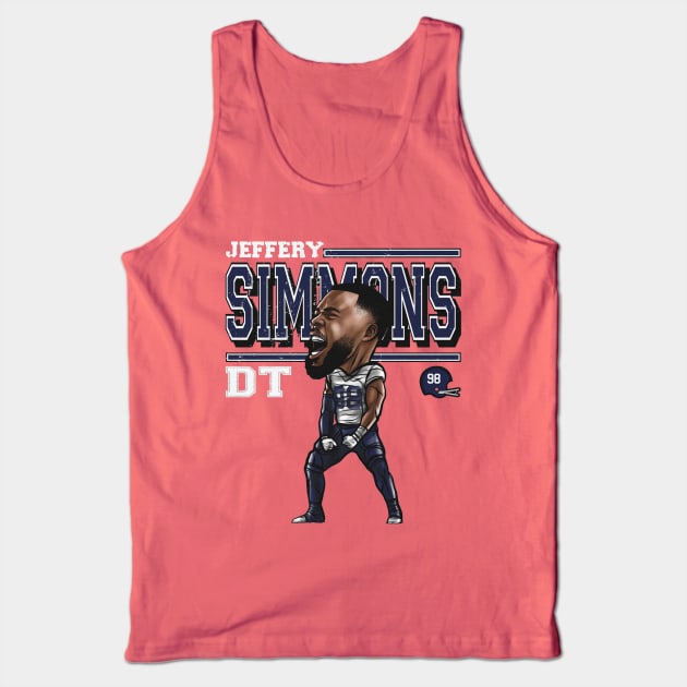 Jeffery Simmons Tennessee Cartoon Tank Top by MASTER_SHAOLIN